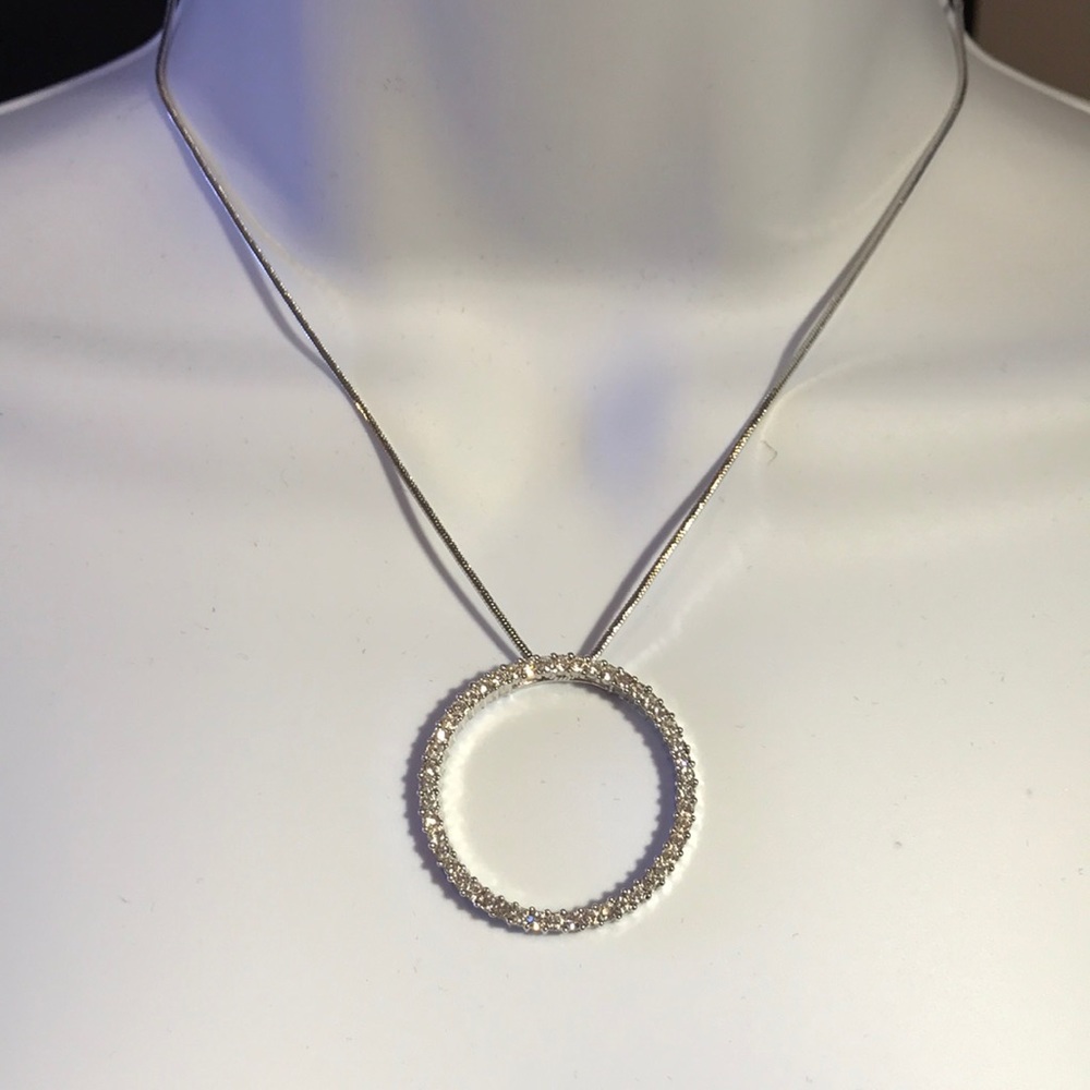 Cubic Zirconia Necklace Circle